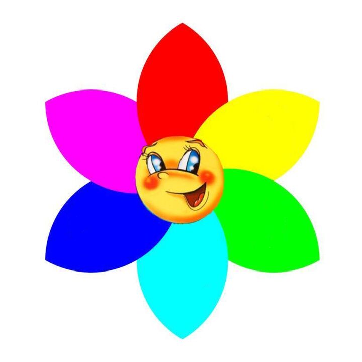 Blomst laget av farget papir med seks kronblader, som hver symboliserer en mono-diett